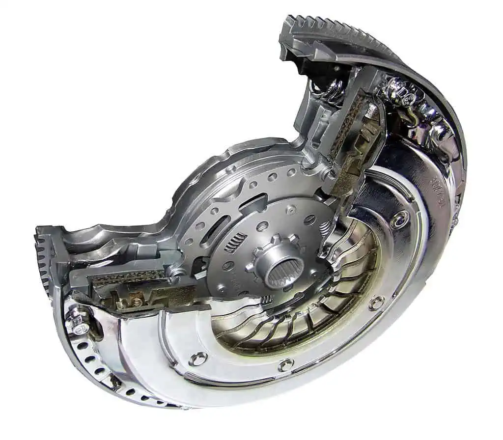 1. A Dual mass flywheel section