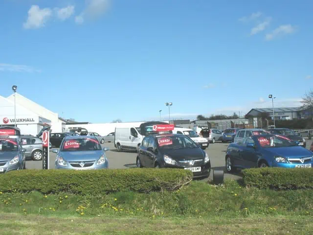 1. An open air car market