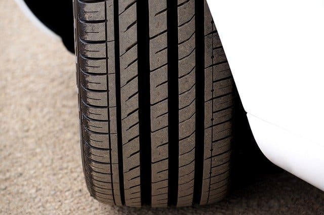 1. Car Tire in Proper Condition on Road