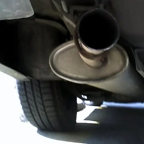 1. Muffler and tailpipe on a car