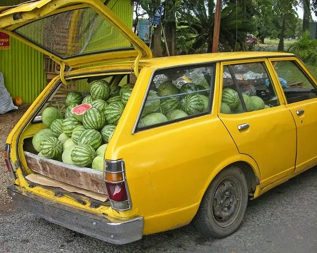 10. Fully loaded car