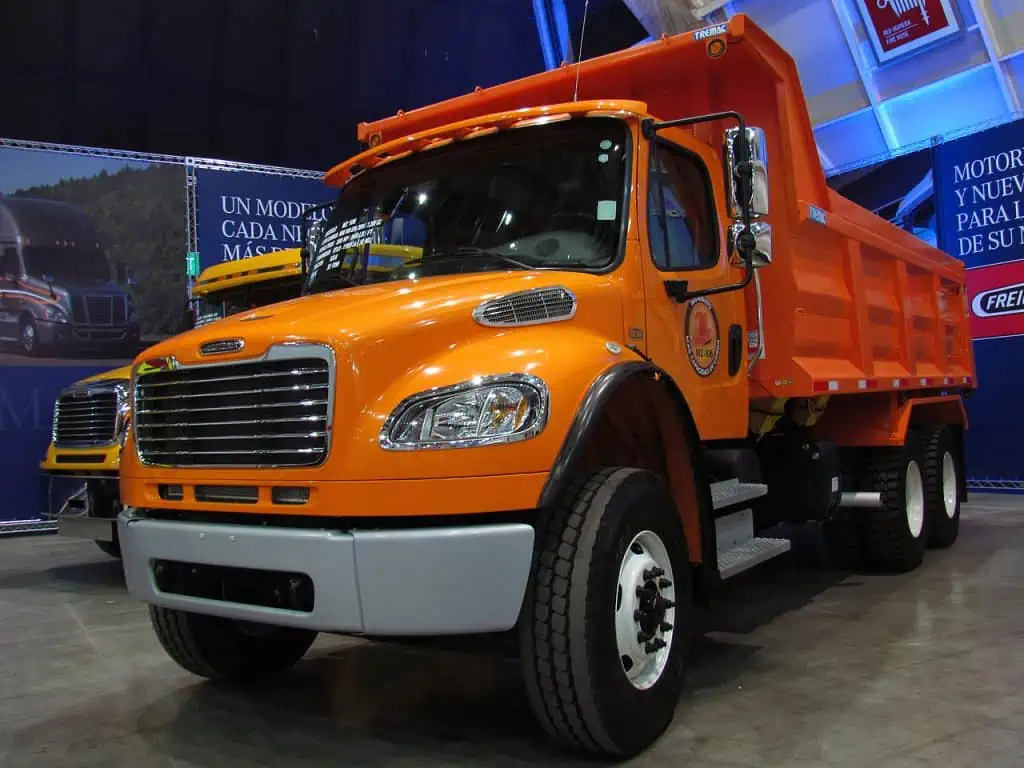 2. A freightliner M2 dump truck