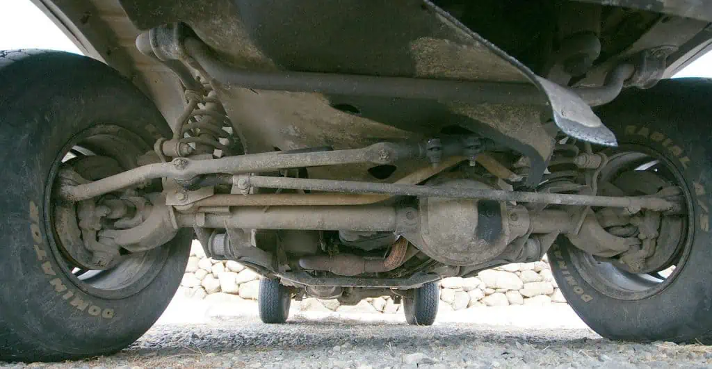 2. A live axle in a Jeep.