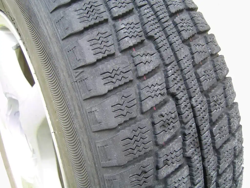 2. A winter tire without studs