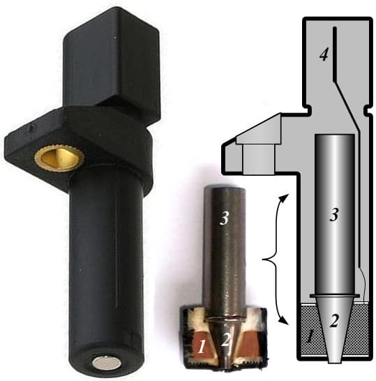2. Typical inductive crankshaft position sensor