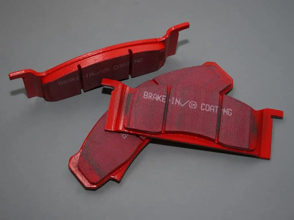 3. A set of pads for high performance disk brakes