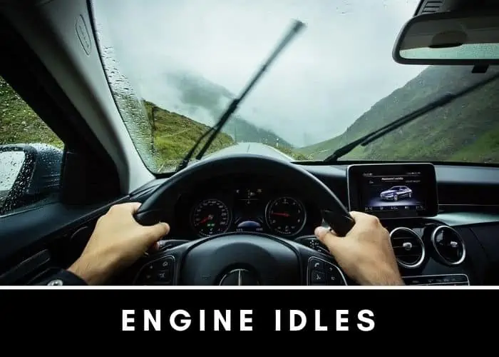 3. Engine idles