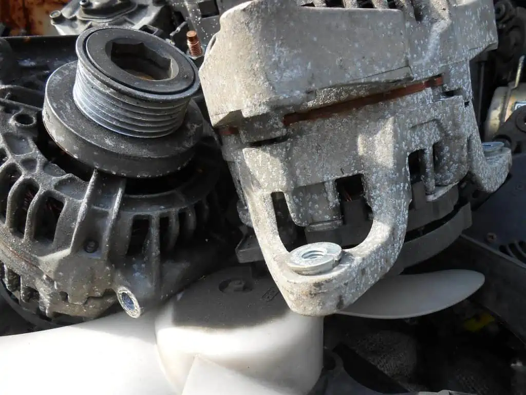 4. Alternator Scrap Metal Auto Parts Gray Old Car