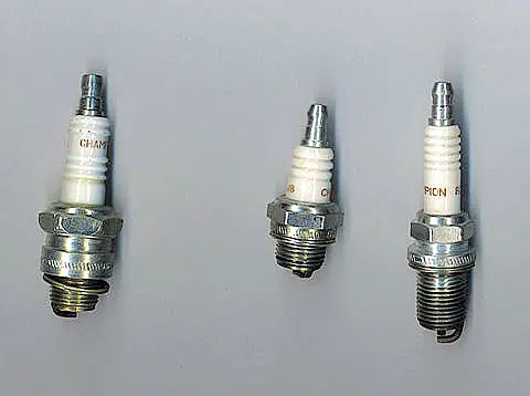 4. Different sizes of automotive spark plugs