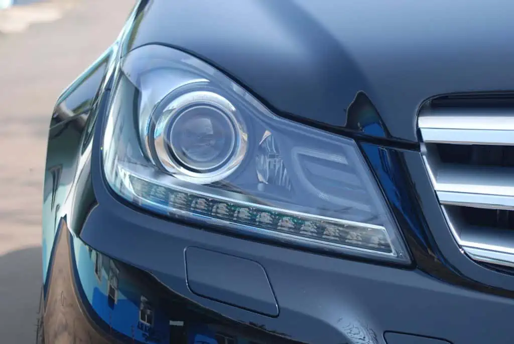 5. Projector headlamps on a Mercedes Benz