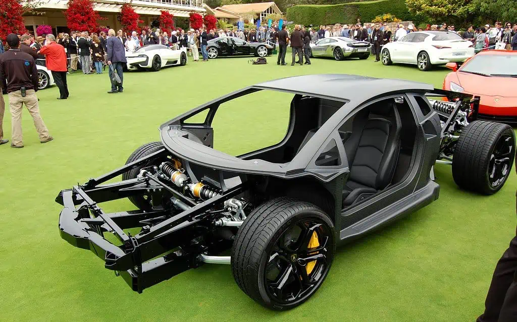 5. The Lamborghini Aventador front and rear steel subframes