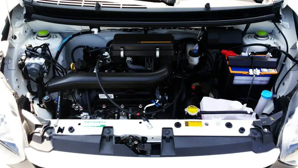 5. The engine of 2014 Toyota Wigo G