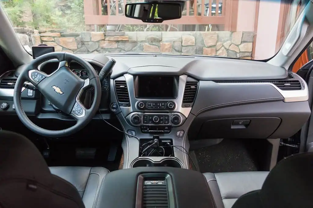 5. The interior of a 2015 Chevrolet Suburban