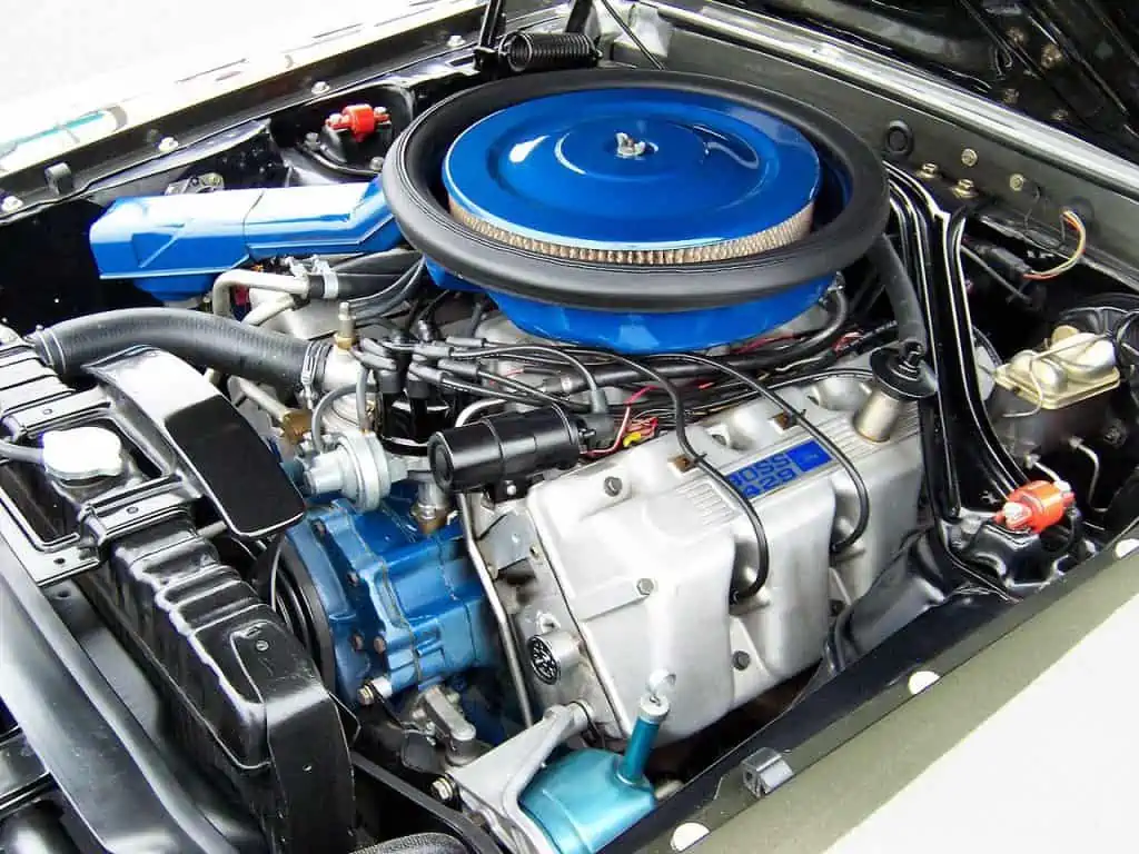 6. The car engine bay