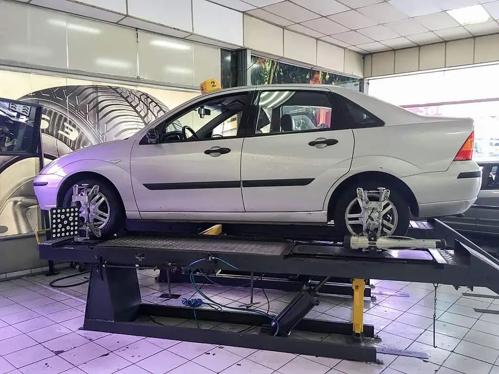 6. Wheel alignment of a Ford Focus