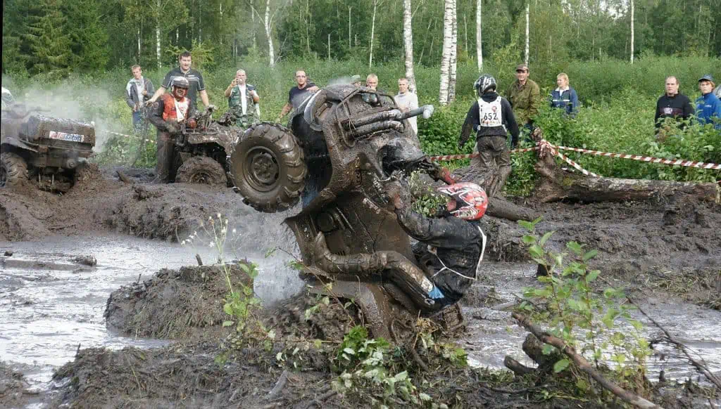 7. All terrain vehicle in mud