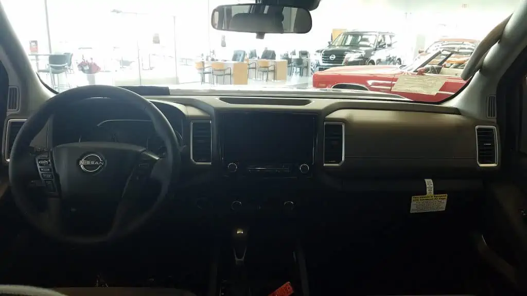 7. Dashboard of a 2022 Nissan Frontier