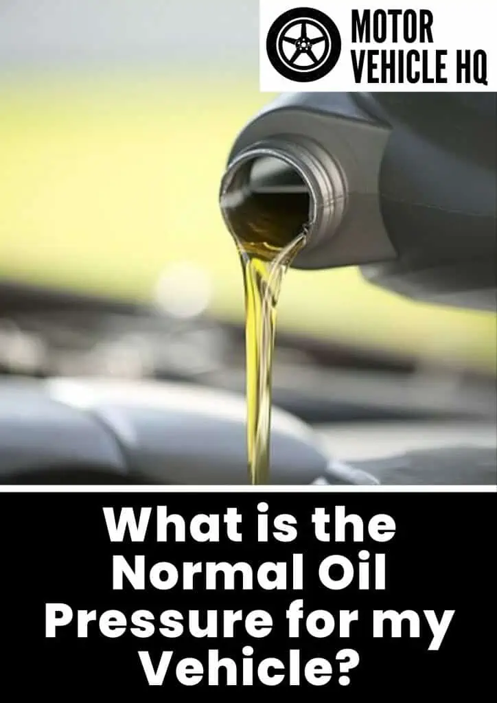 7. Normal oil pressure