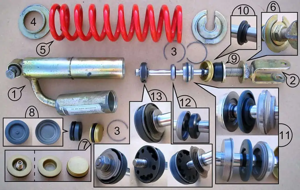 7. Shocks and struts components