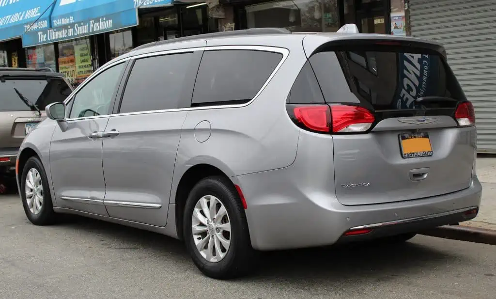 7. The Chrysler Pacificas rear view