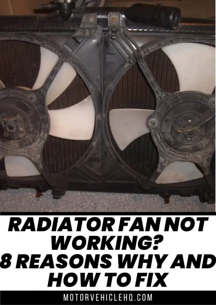 7. radiator fan not working