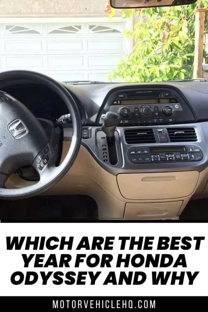8. Best Year for Honda Odyssey