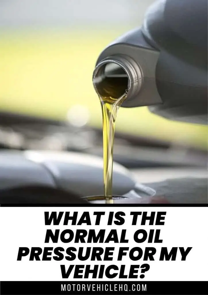 8. Normal oil pressure