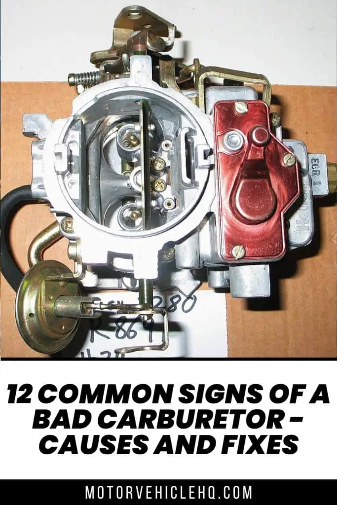 8. Signs of a Bad Carburetor