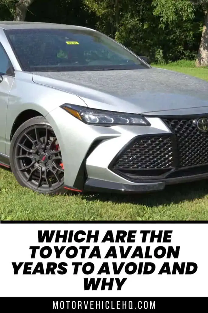 8. Toyota Avalon Years to Avoid